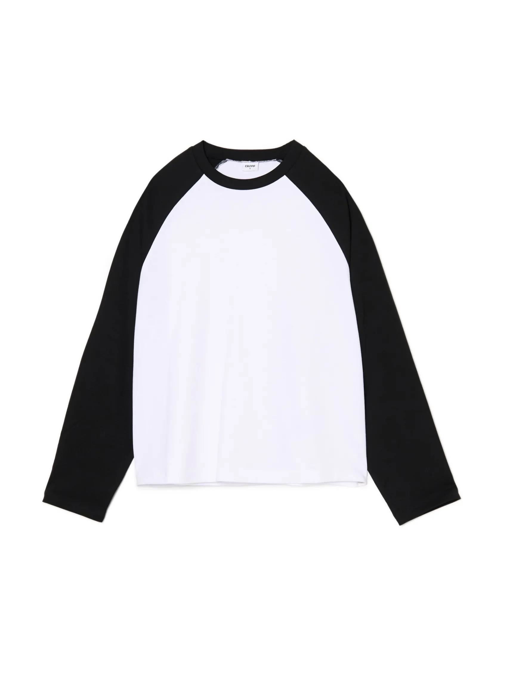 Best Cropp Koszulka longsleeve z czarnymi rękawami biały