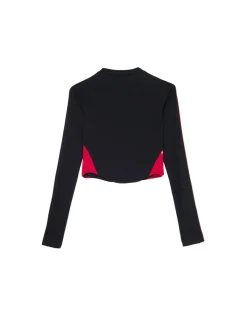 Fashion Cropp Koszulka longsleeve z racingowym nadrukiem czarny