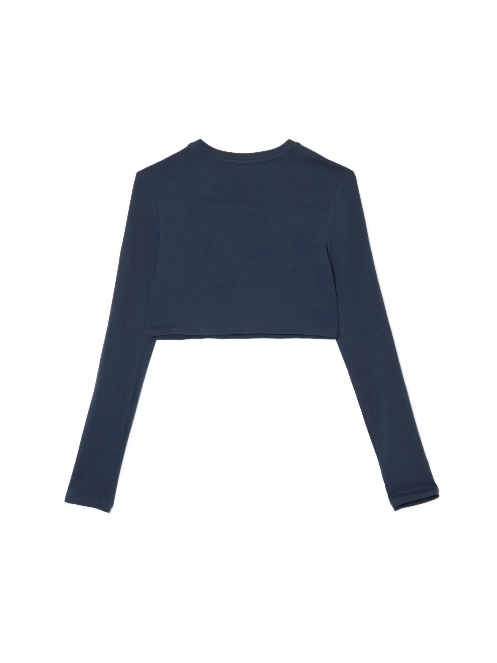 Best Cropp Koszulka longsleeve z uśmiechniętym nadrukiem granatowy