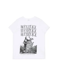 Outlet Cropp Koszulka oversize z Beetlejuice biały