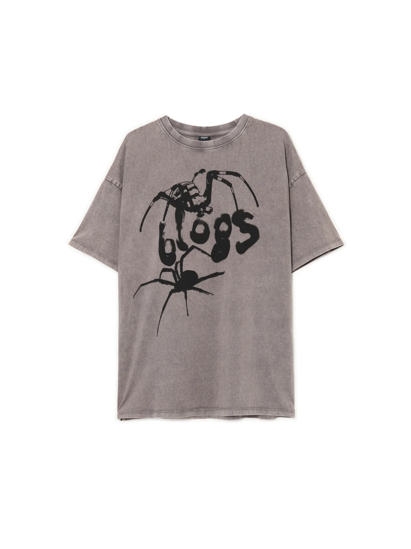 Discount Cropp Koszulka oversize z nadrukiem brązowy