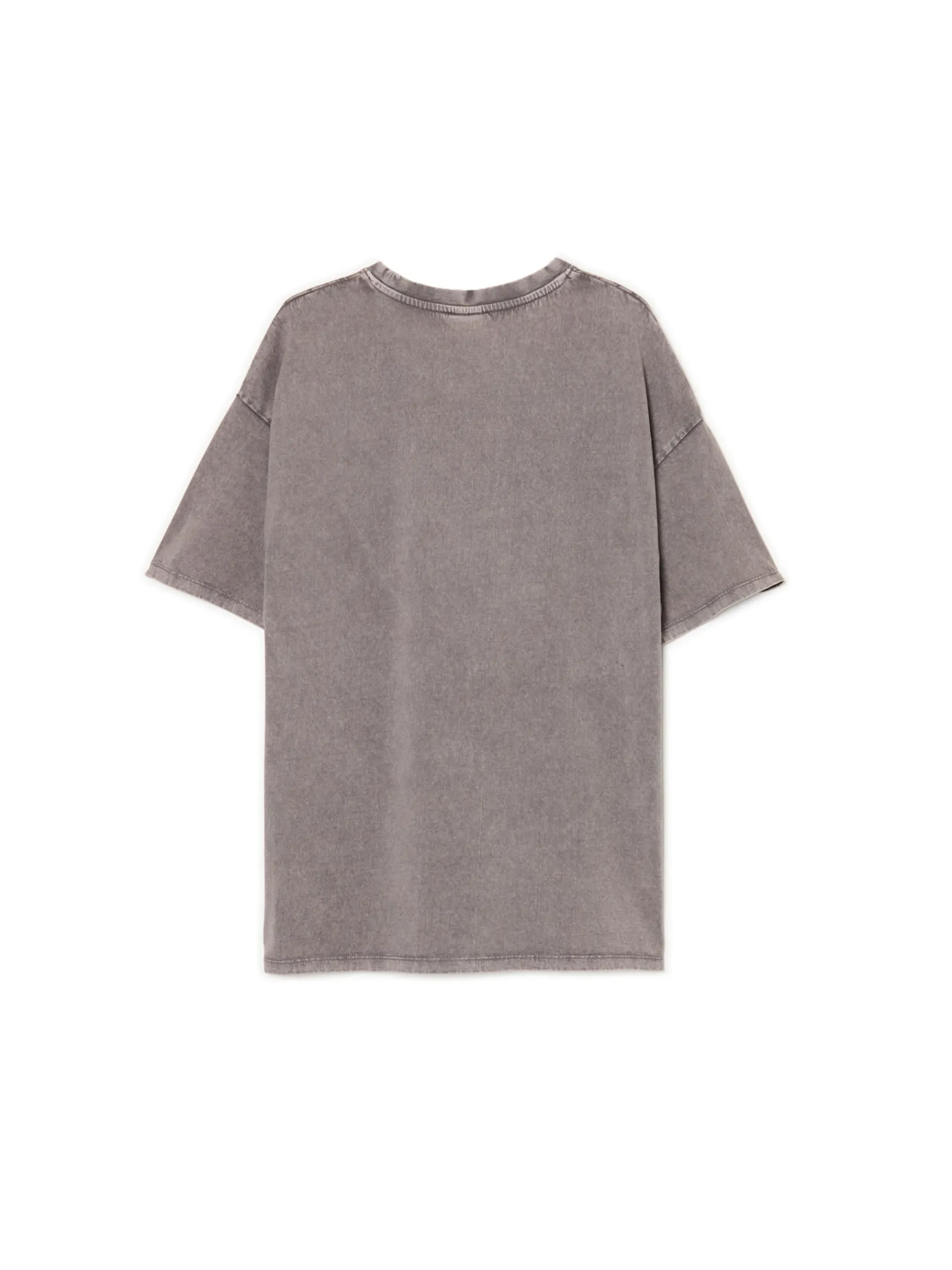 Discount Cropp Koszulka oversize z nadrukiem brązowy