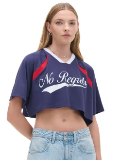 New Cropp Koszulka w sportowym stylu granatowy