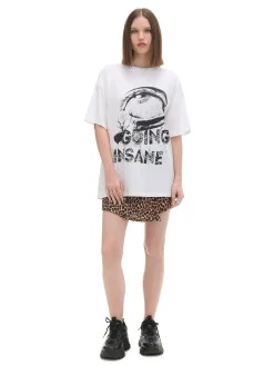 Clearance Cropp Koszulka z kontrastowym nadrukiem UNISEX biały
