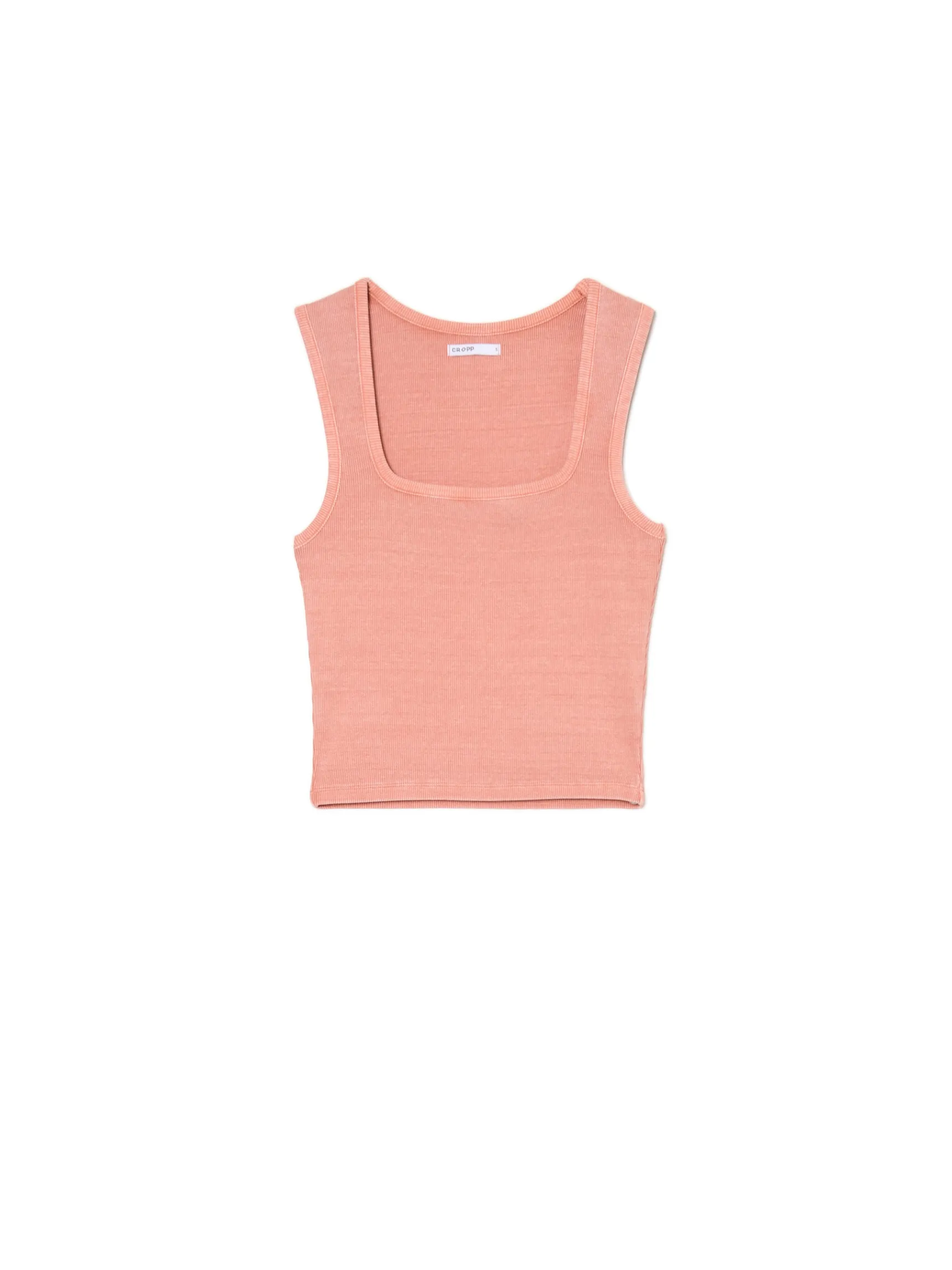 Clearance Cropp Koszulka z kwadratowym dekoltem różowy