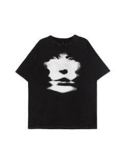 Discount Cropp Koszulka z motywem twarzy UNISEX czarny