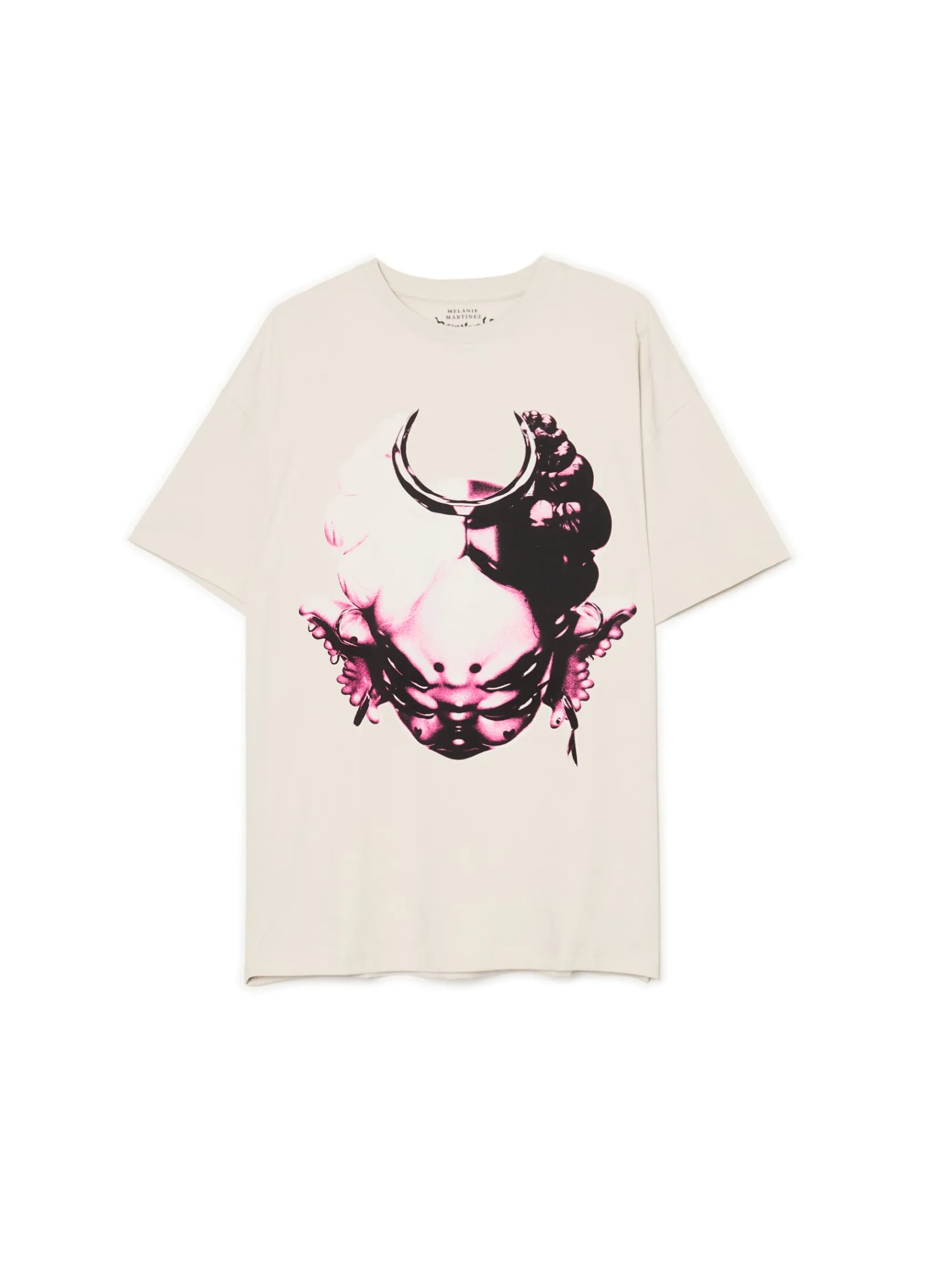 Discount Cropp Koszulka z nadrukiem Melanie Martinez UNISEX biały