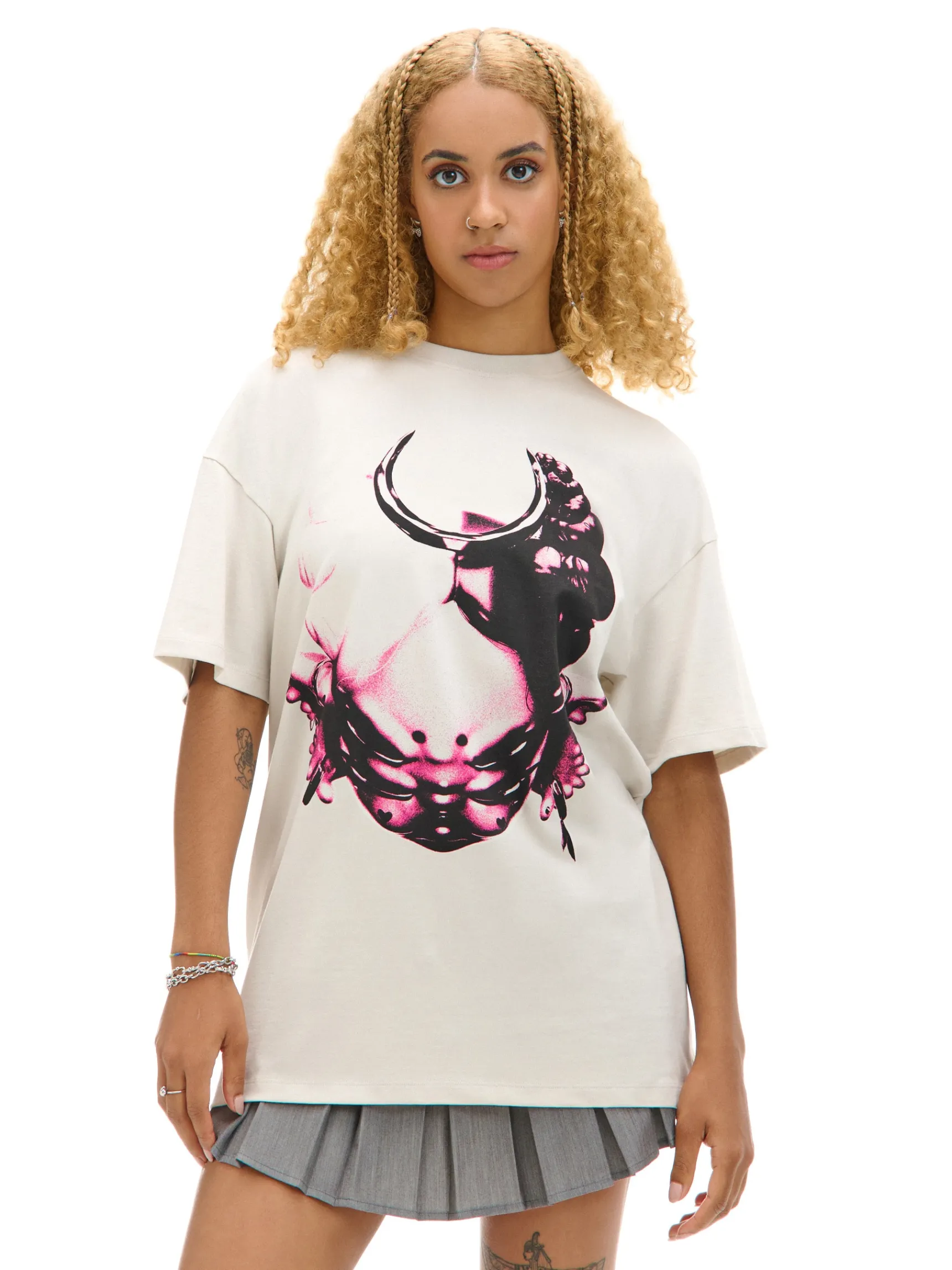 Discount Cropp Koszulka z nadrukiem Melanie Martinez UNISEX biały
