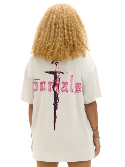 Discount Cropp Koszulka z nadrukiem Melanie Martinez UNISEX biały