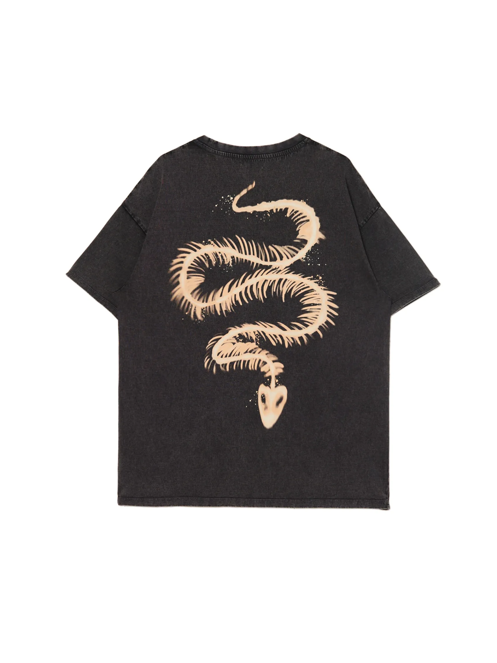 Fashion Cropp Koszulka z nadrukiem po obu stronach UNISEX brązowy