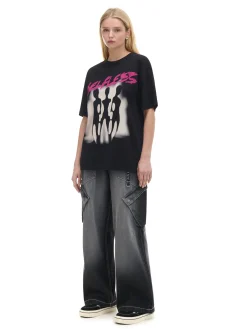 Hot Cropp Koszulka z nadrukiem UNISEX czarny
