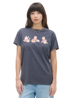 Discount Cropp Koszulka z nadrukiem Winnie The Pooh szary