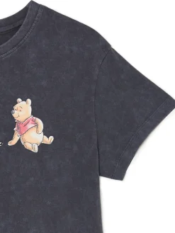 Discount Cropp Koszulka z nadrukiem Winnie The Pooh szary