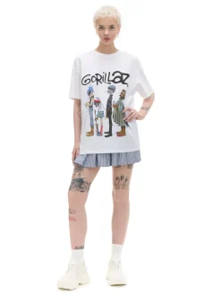 New Cropp Koszulka z zespołem Gorillaz biały