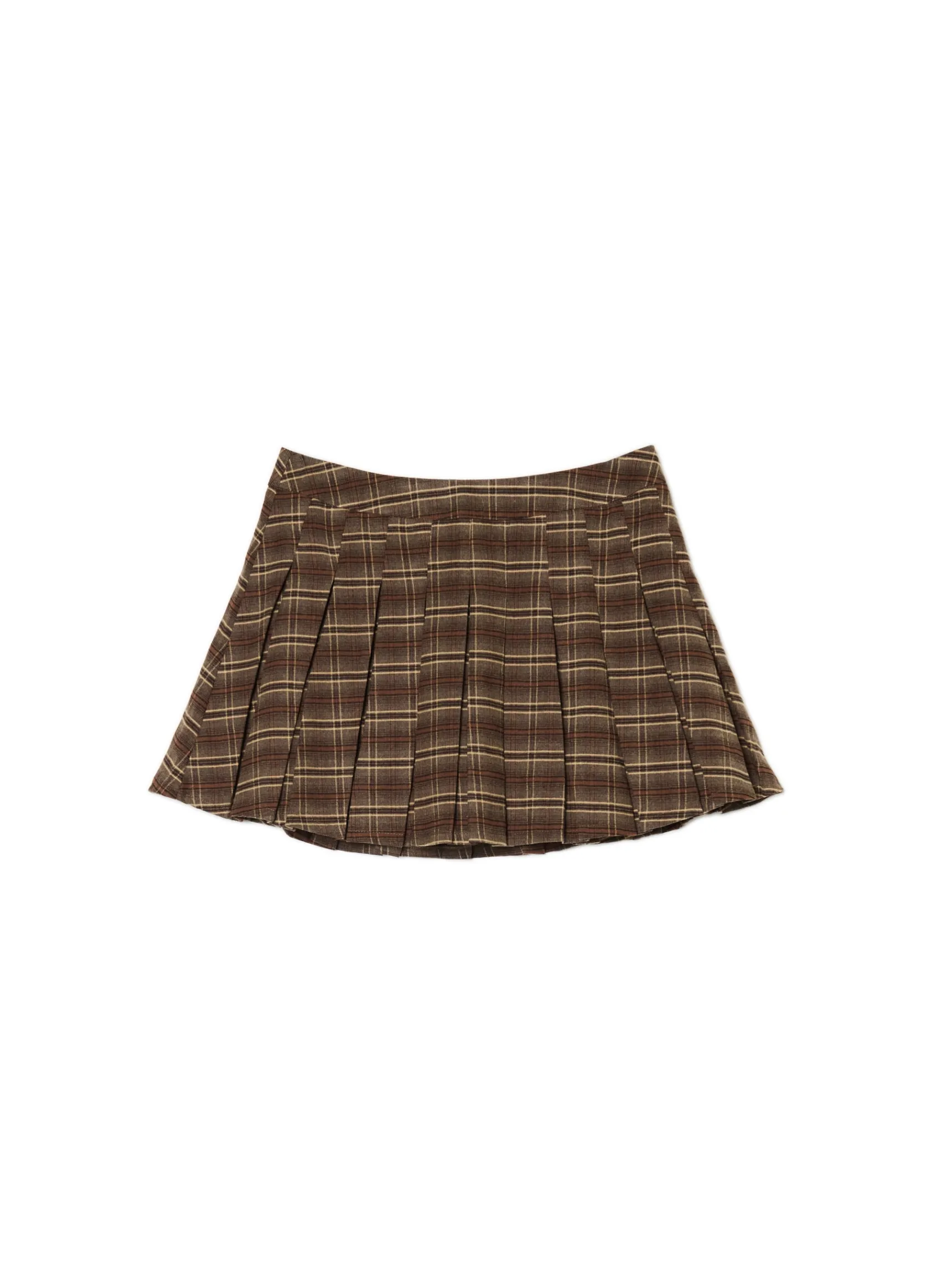 Fashion Cropp Kraciasta spódnica mini w stylu retro beżowy