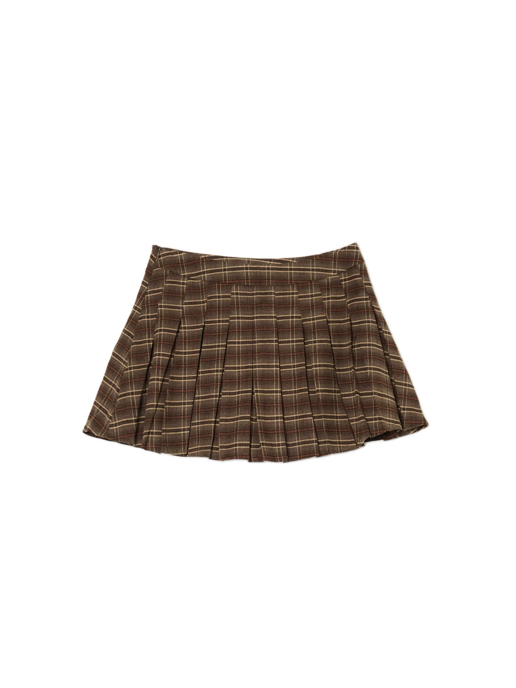 Fashion Cropp Kraciasta spódnica mini w stylu retro beżowy