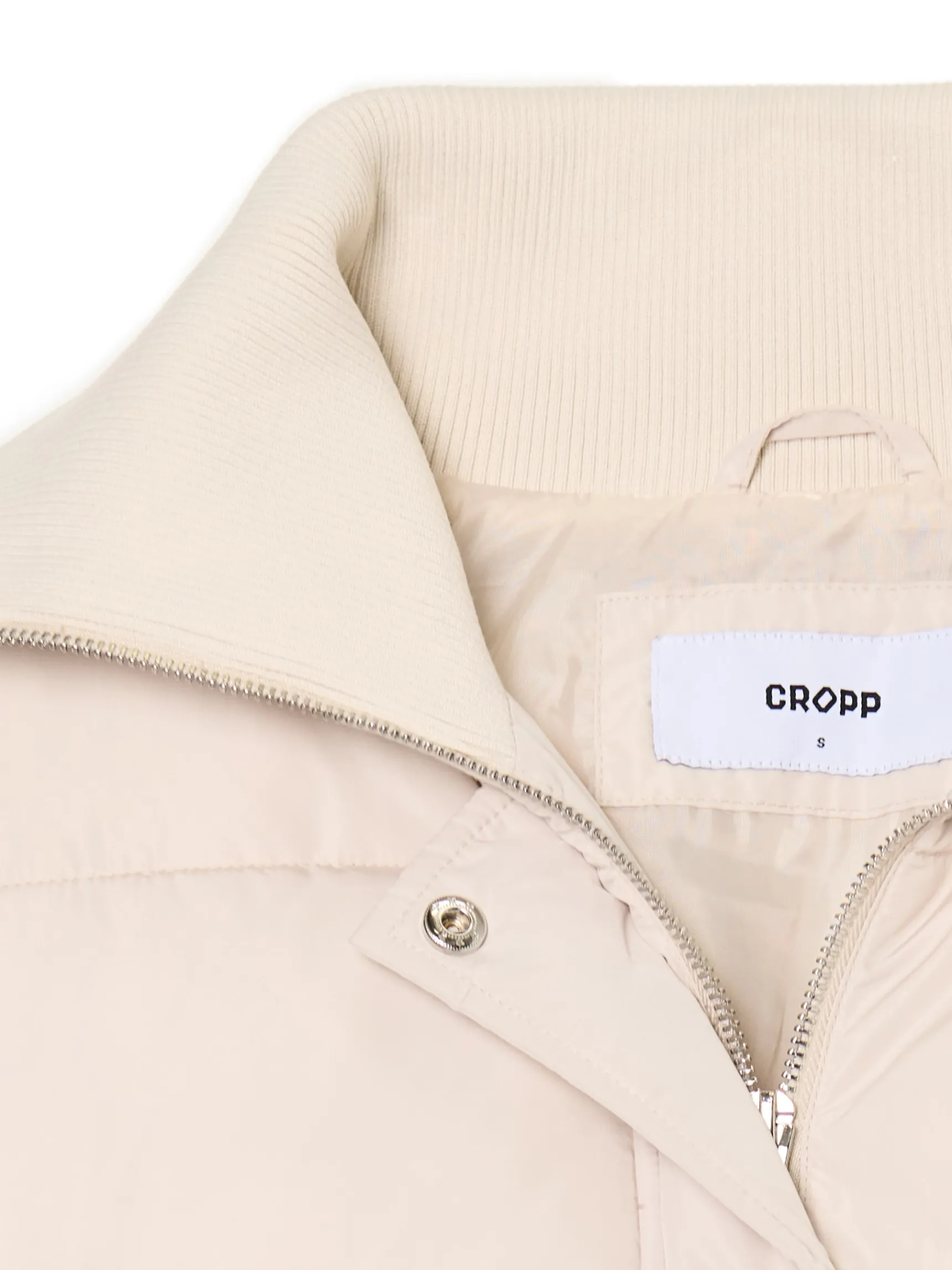 Fashion Cropp Kremowa pikowana kurtka bomber kremowy