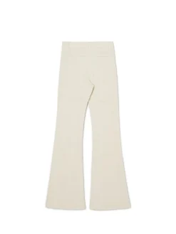 Best Cropp Kremowe spodnie flare kremowy