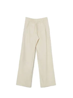 Discount Cropp Kremowe spodnie straight kremowy
