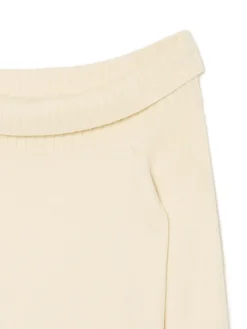Clearance Cropp sweter typu carmen kremowy