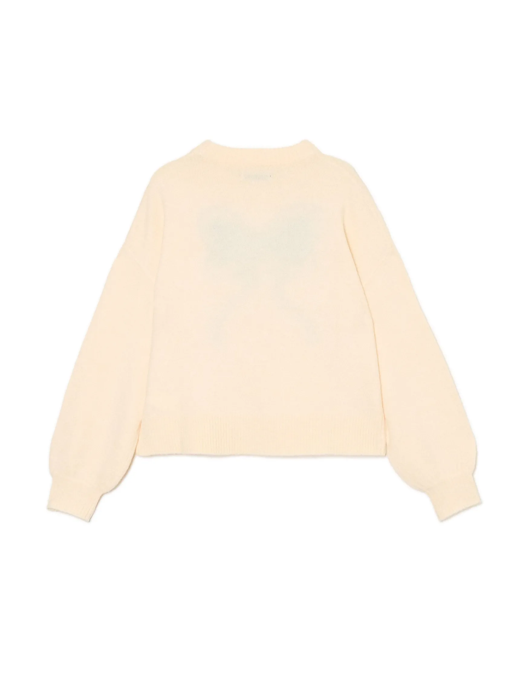 New Cropp sweter ze wstążką kremowy