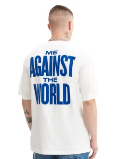 Sale Cropp t-shirt Tupac kremowy