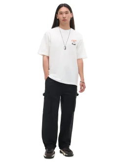 Outlet Cropp T-shirt z kawą kremowy