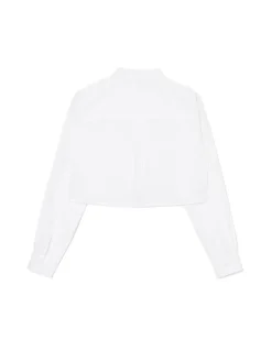 Discount Cropp Krótka biała koszula biały