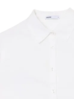 Discount Cropp Krótka biała koszula biały