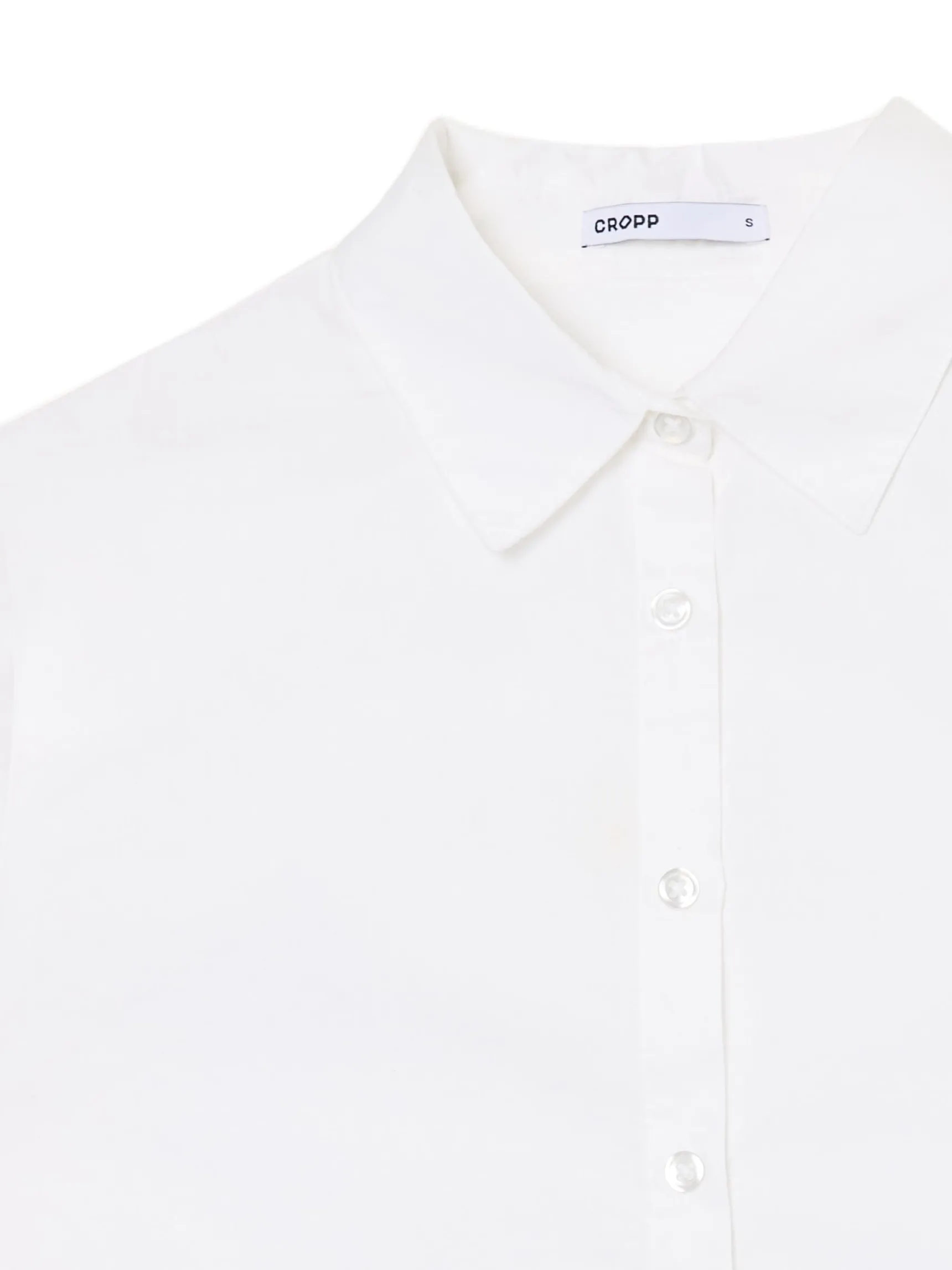 Discount Cropp Krótka biała koszula biały