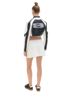 Online Cropp Krótka kurtka w stylu racing czarny