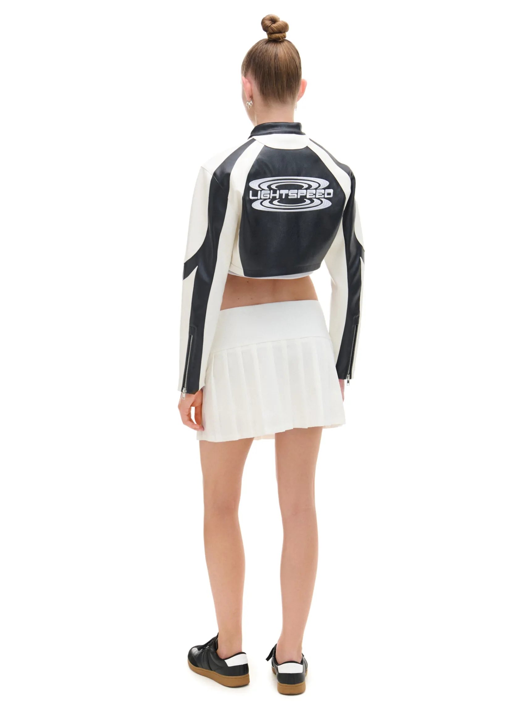 Online Cropp Krótka kurtka w stylu racing czarny