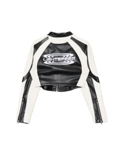 Online Cropp Krótka kurtka w stylu racing czarny
