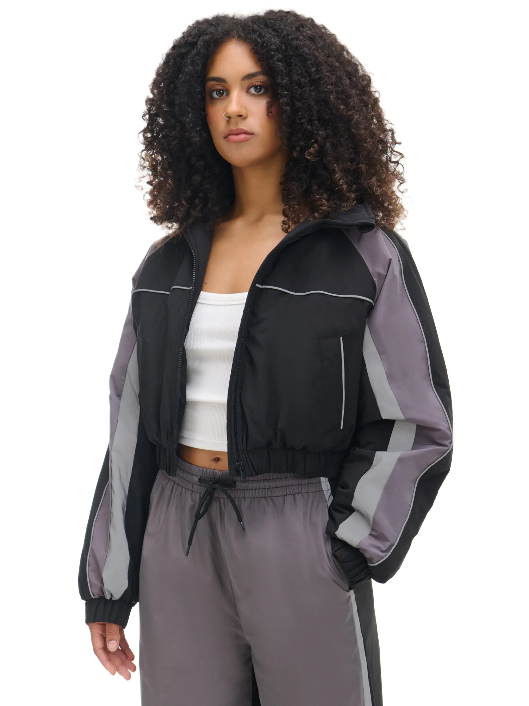 Clearance Cropp Krótka sportowa kurtka bomber czarny