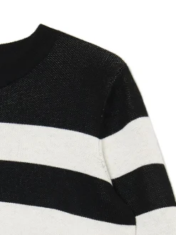 New Cropp Krótki sweter w paski czarny