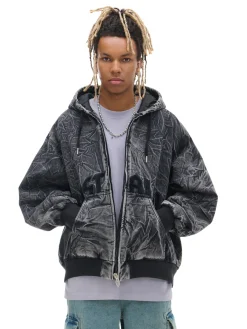 Outlet Cropp Kurtka bomber typu hoodie czarny
