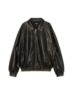 Sale Cropp Kurtka bomber w stylu vintage brązowy