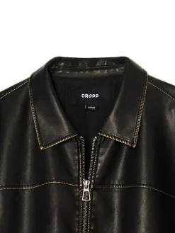 Sale Cropp Kurtka bomber w stylu vintage brązowy