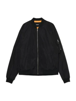 Best Cropp Kurtka bomber z kieszenią na rękawie czarny