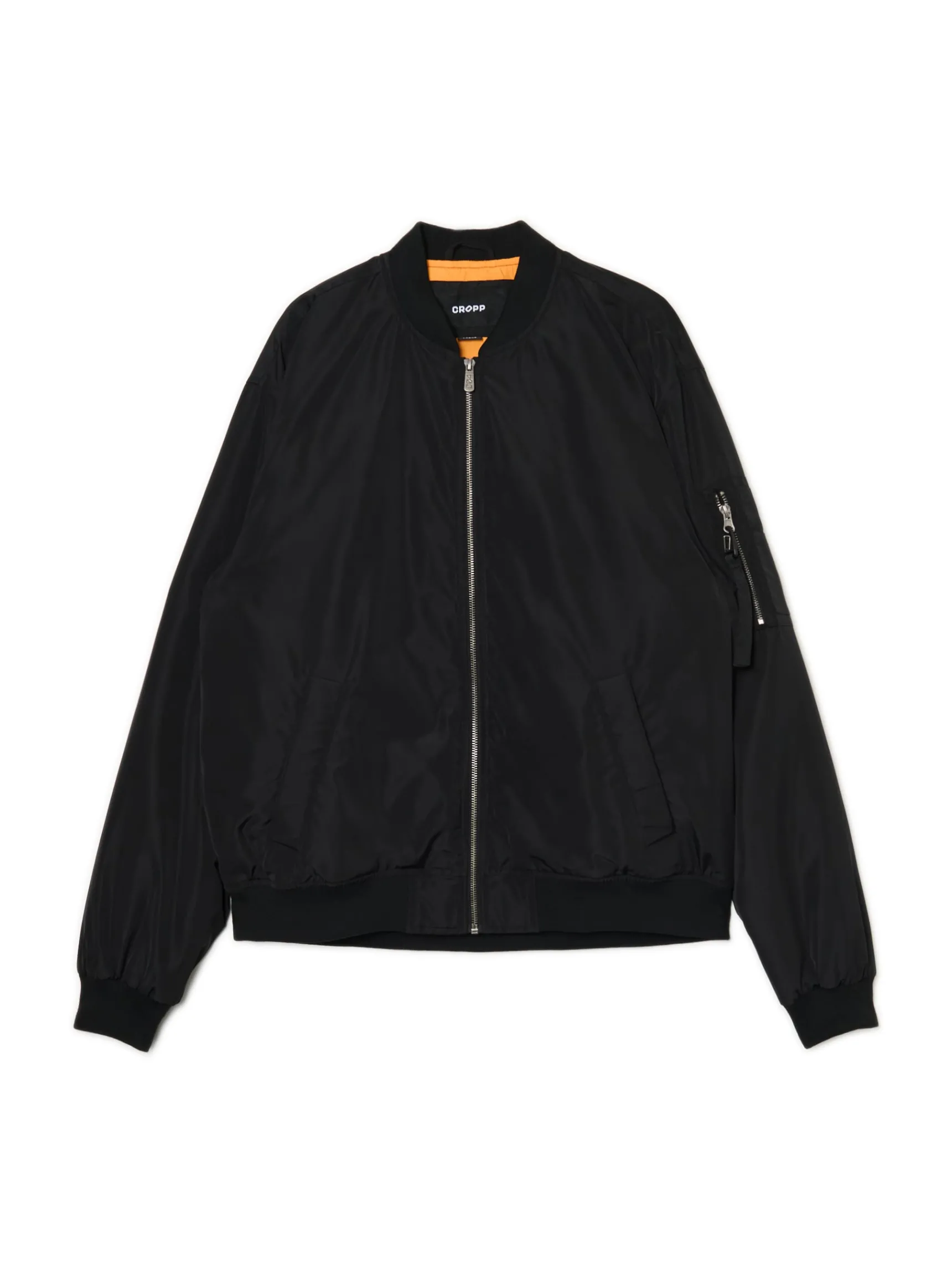 Best Cropp Kurtka bomber z kieszenią na rękawie czarny