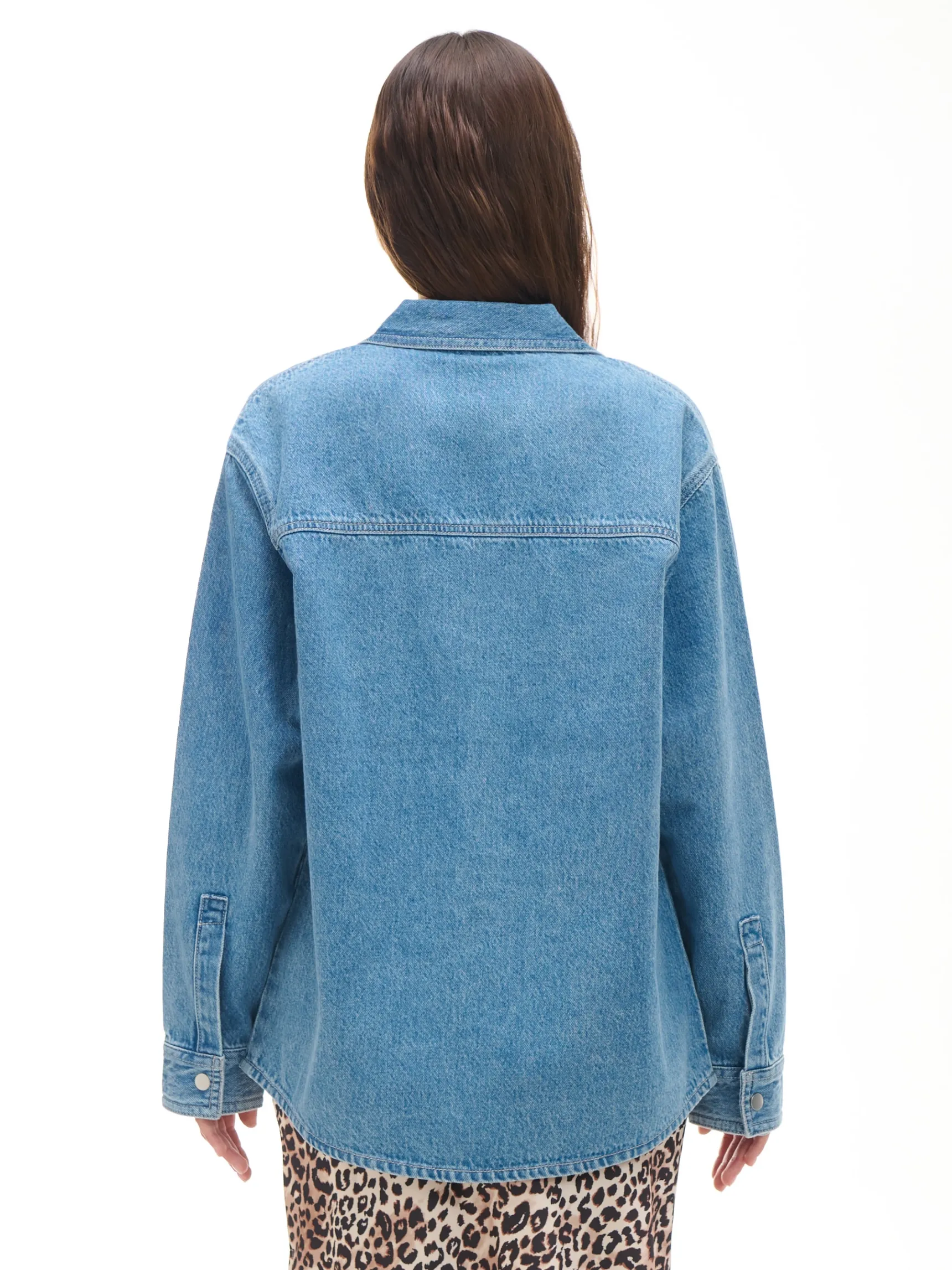 New Cropp Kurtka jeansowa z efektem sprania niebieski