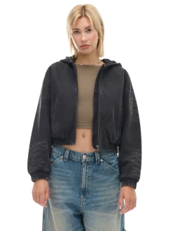 Clearance Cropp Kurtka jeansowa z efektem sprania szary