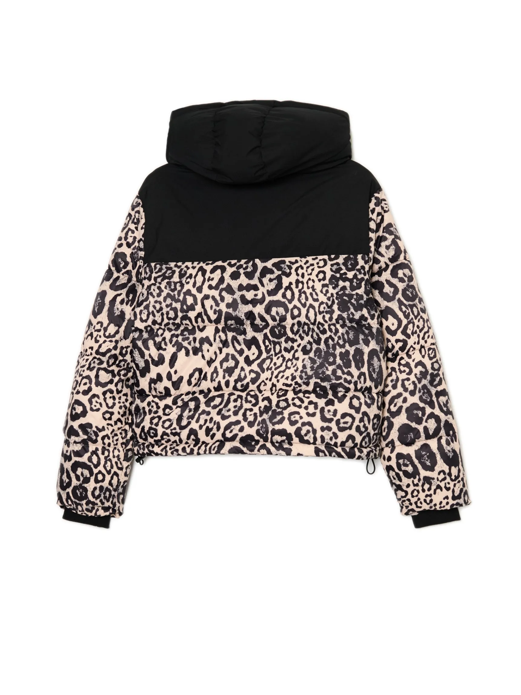 Best Cropp Kurtka puffer w panterkę wielobarwny