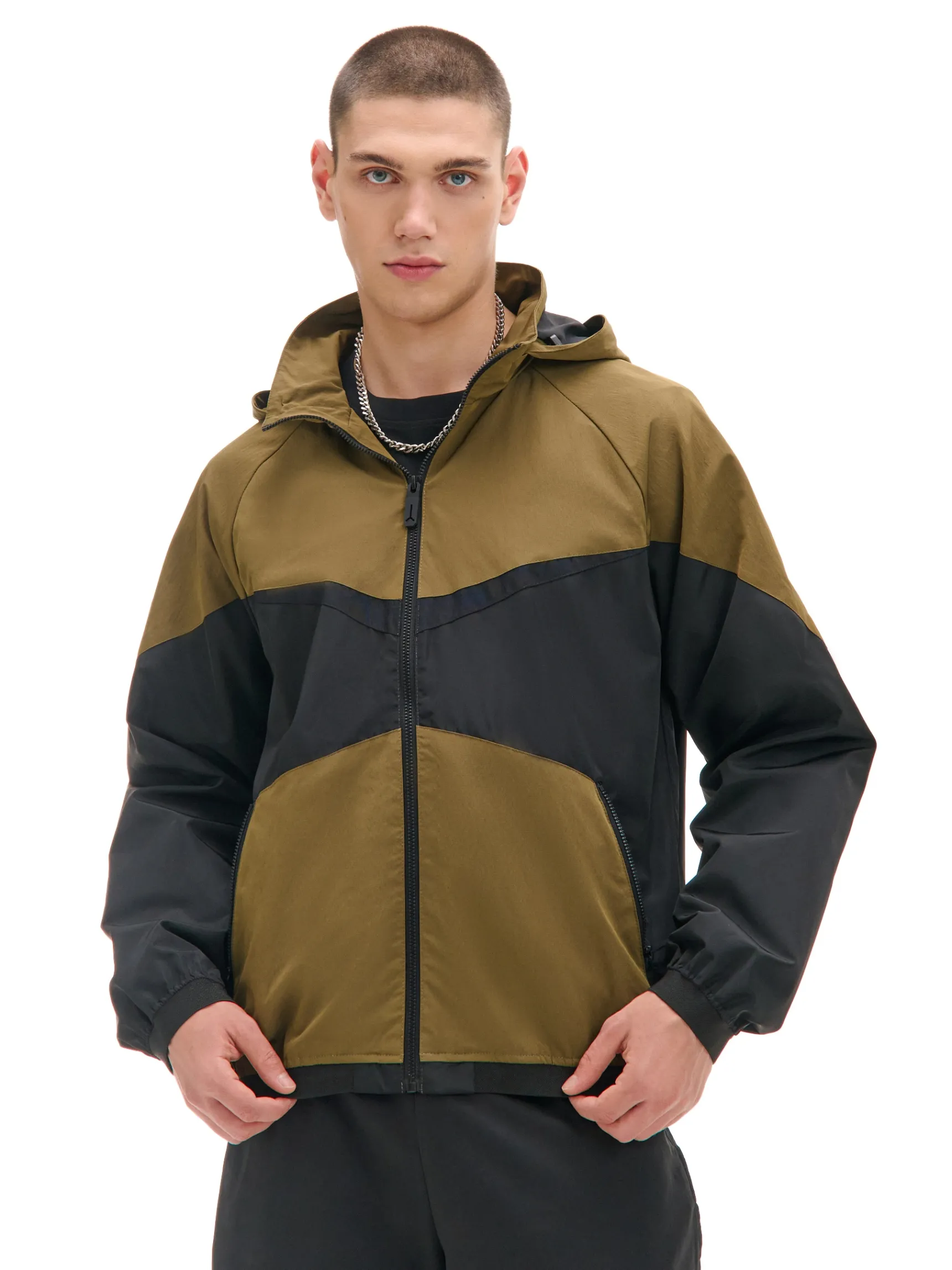 Discount Cropp Kurtka z chowanym kapturem zielony