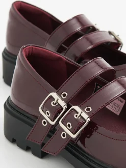 Fashion Cropp Lakierowane półbuty Mary Jane kasztanowy
