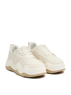 Outlet Cropp Lekkie sneakersy beżowy