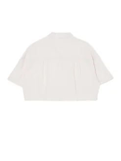 Online Cropp Luźna kremowa koszula crop kremowy