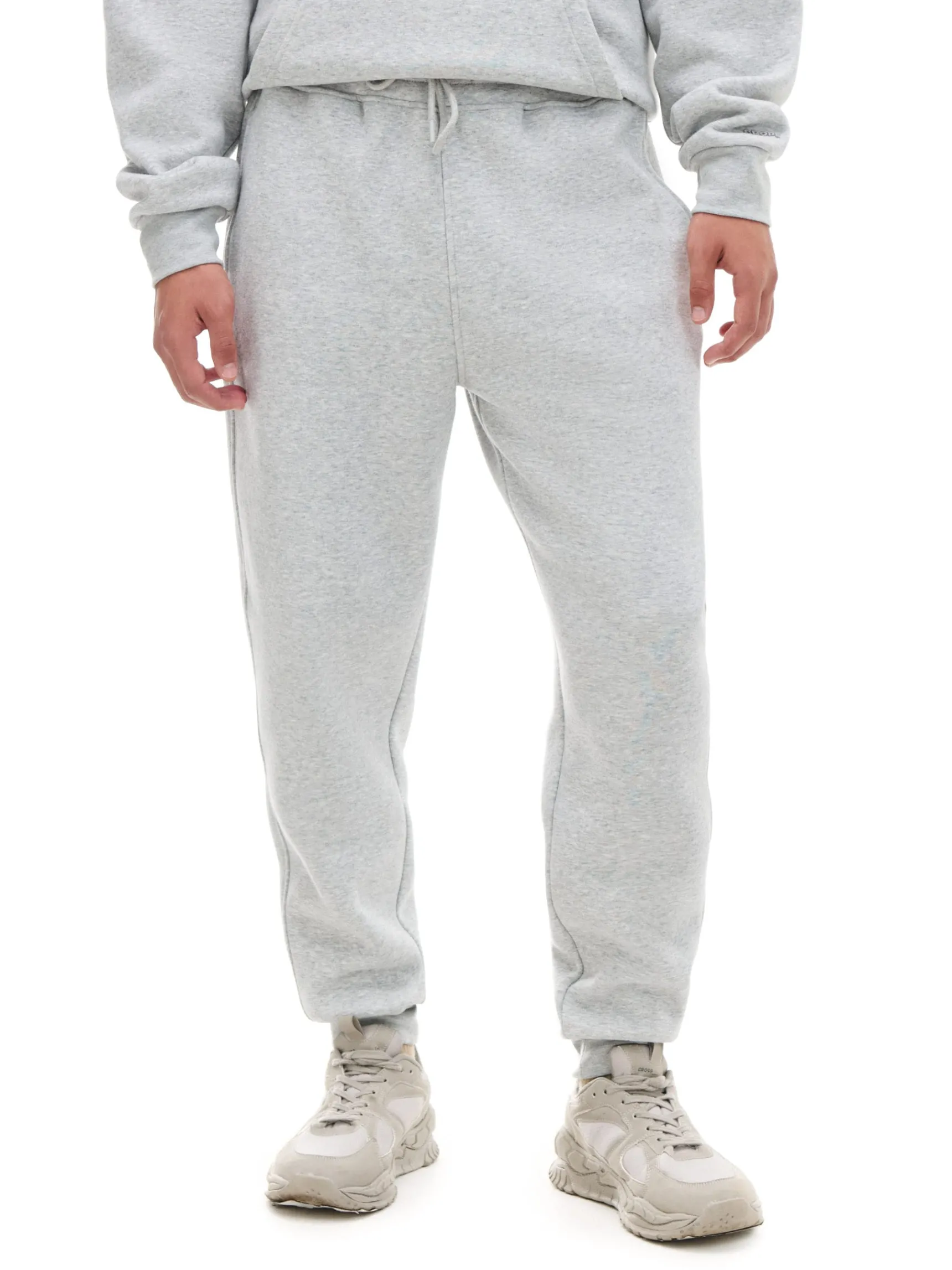 Outlet Cropp Melanżowe dresowe joggery regular jasnyszary