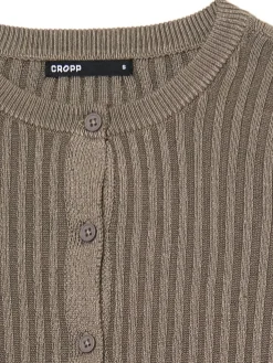 Discount Cropp Melanżowy kardigan z guzikami zielony