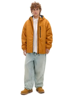 Discount Cropp Miodowa kurtka basic z kapturem brązowy
